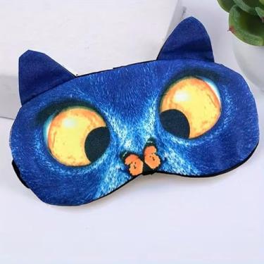 Imagem de Máscara para os olhos de dormir de animais de desenho 3D, venda unissex com bloqueio de luz para adultos, sem cheiro, estilo 2