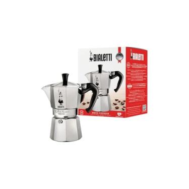 Imagem de Cafeteira Italiana Moka Express, Alumínio, 6 Xícaras, 10cm Diâmetro x 16cm Altura