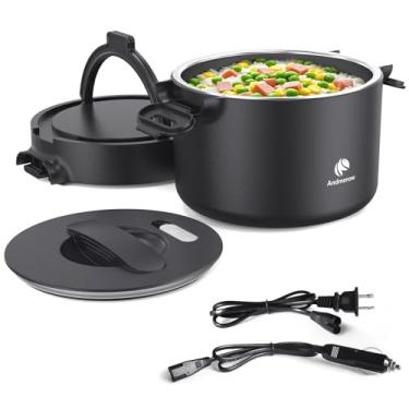 Imagem de Lancheira elétrica portátil, panela térmica de 940 ml, lancheira aquecida atualizada para carro/caminhão/escritório, presente ideal para homens e mulheres, sopa de aquecimento, refeição, sem