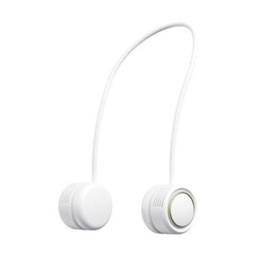 Imagem de Ventilador de Pescoço Sem Mãos Recarregável via USB Vestível 360 Foldable Dual Wind Silencioso 3 Ventiladores para Espor