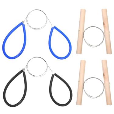 Imagem de DOPENSPI 4 peças de cortador de argila, 66,4 cm, cabo de madeira, ferramenta de cerâmica de corte, queijo, plasticina, massa, corte, cerâmica, ferramentas de corte para artistas de argila