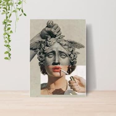 Imagem de Genérico, Quadro Artes Clássicas Engraçadas Monalisa A4 | Placa MDF 20