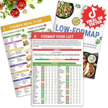 Imagem de Cartazes de lista de alimentos e plano de refeições com baixo teor de FODMAP – Tabela abrangente de FODMAP com receitas, alimentos para comer e evitar para gerenciamento da saúde digestiva