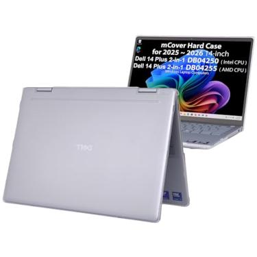 Imagem de mCover Capa compatível apenas com laptop Windows 2025-2026 14 polegadas Dell 14 Plus 2 em 1 DB04250 / DB04255 (NÃO serve para nenhum outro modelo Dell) - transparente