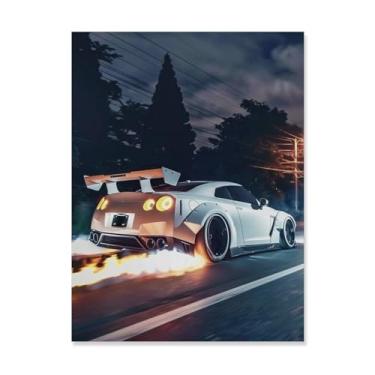 Imagem de HouLaiZhe Carro esportivo japonês Jdm R35 Spitfire pôsteres tela estética decoração de quarto pintura de parede impressões de sala de galeria decoração de parede para quarto sala de estar escritório