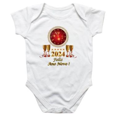 Imagem de Body intantil Ano Novo Relogio Vermelho, M