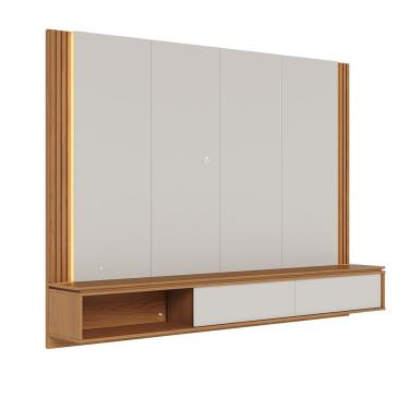 Imagem de Home Suspenso Loa 2 Portas De Correr - Ssx Multicoisas Cor Off White Matte/freijo