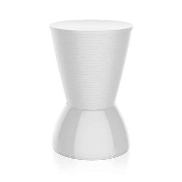 Imagem de Banqueta Baixa Nick Polipropileno Assento Plástico 44,4 Cm Branco Im In Home