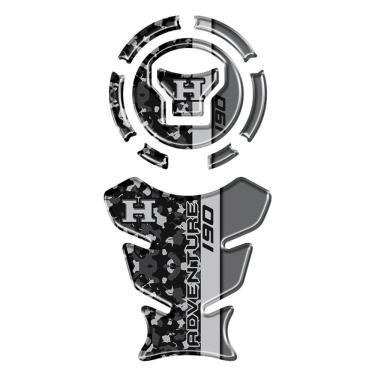 Imagem de Kit Protetor De Tanque Adesivo Moto Honda Xre 190cc 2025-26 Cinza Cinza