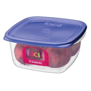 Imagem de Pote Quadrado Cores Sortidas 1900ml - 130-6 - Sanremo Pote Quadrado 1,9l 130-6 Sanremo