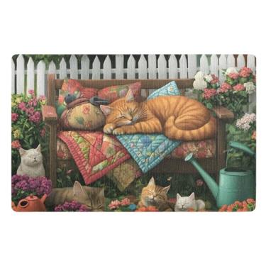 Imagem de Tapete descontraído para banco de gato, entrada externa, 81 x 50 cm, tapete de borracha para porta da frente, entrada interna, cozinha, tapetes para entrada, porta da frente, varanda, pátio