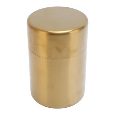 Imagem de Cryfokt Vasilha de café Em Aço Inoxidável, Vedação Eficiente, Lata de chá, Ouro, 6.74oz, café, Açúcar, chá, Jarra de Folhas para Organização de Escritório (S)