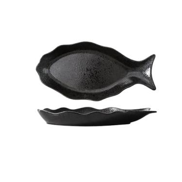 Imagem de Prato de peixe de cerâmica multifuncional de grande capacidade peixe a vapor doméstico minimalista criativo prato de sushi prato de jantar de frutos do mar prato de jantar de comida ocidental adequado