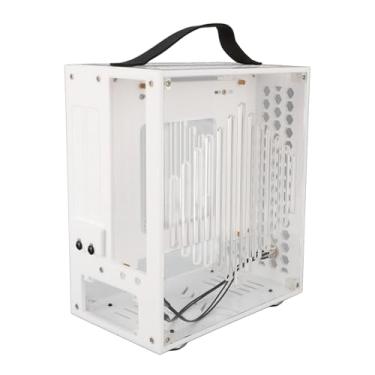 Imagem de Generic Capa para PC ITX Em Miniatura, Capa para Computador de Mesa Portátil Em Acrílico Transparente DIY para Escritório (Branco)