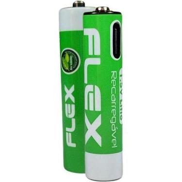 Imagem de Pilha Recarregável Aaa 1.5v 1200mah C/4 Pilhas Flex