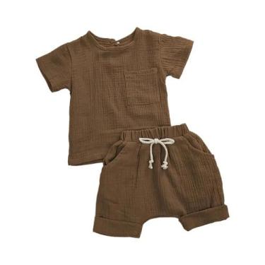 Imagem de Conjunto De Roupa De Algodão Para Bebê Menina E Menino, 2 Peças, Macac