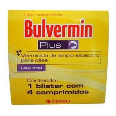 Imagem de Bulvermin Plus Coveli 4 Comprimidos Vermífugo Plus Envio Já
