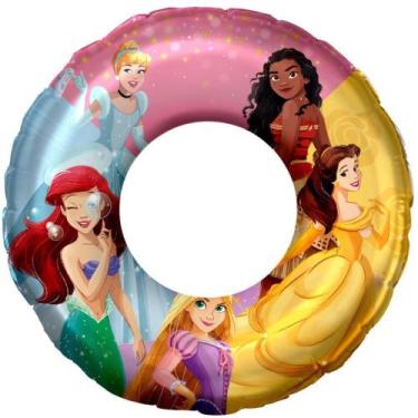 Imagem de Boia Inflável Princesa Boia Circular 56CM Rosa com Estampa - Etitoys