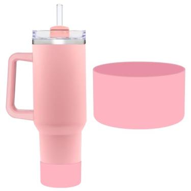 Imagem de Bota protetora de silicone para Stanley Quencher H2.0 40 30 567.0 g e IceFlow Flip 30 567.0 g, livre de BPA, anti-ruído, anti-arranhões, capa protetora de copo