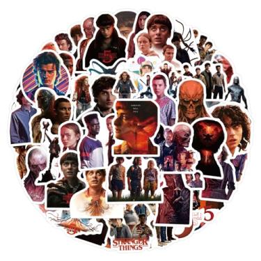 Imagem de 60 adesivos de filme Stranger 5 para crianças, adolescentes, meninas, adultos, decalque de vinil à prova d'água para garrafa de água, skate, guitarra, estojo de viagem, bicicleta, laptop, para-choque