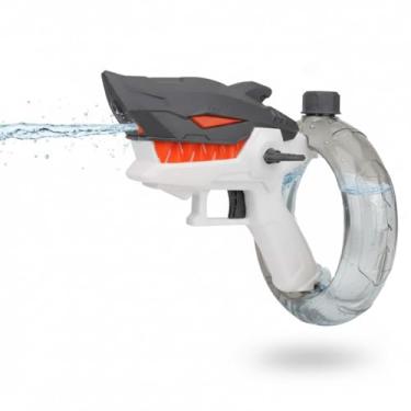 Imagem de Pistola de Água Tubarão Elétrica, Design Moderno, Tanque Circular Recarregável, Plástico, Armas para Crianças e Adultos, Disparo Contínuo de Alta Pressão, Piscina Jato Continuo Brinquedo Infantil
