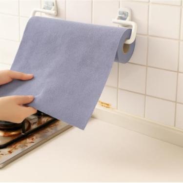 Imagem de 1 Panos de limpeza de cozinha descartáveis, 20 folhas por rolo, design removível - Super absorvente, seco e molhado, uso duplo para lavar louça, bancadas e pias, roxo