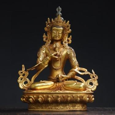 Imagem de FENNYYAR Budismo Latão Vajrasattva Mahasattva Estátua de Buda, 21 cm 20,8 cm, Family Bring Wealth Money Good Luck Fengshui Ornamento