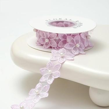 Imagem de 1 rolo de flor/fio quadriculado chiffon seda poliéster tecido fitas de cetim para embrulho de presente convites de casamento buquê de flores