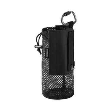 Imagem de Bolsa Dobrável De Malha Para Garrafa De Água Com Alças Molle, Clipe De