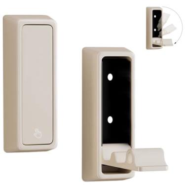 Imagem de Sqsyqz 2 ganchos de parede dobráveis, ganchos dobráveis para toalha de banheiro, ganchos para pendurar casacos, toalhas, roupas, chapéus, bolsas, chaves (branco creme)