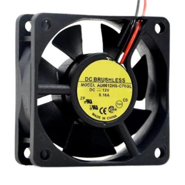 Imagem de 1 peça AD0612HS-C70GL 6020 60 mm 60 * 60 * 20 mm 2 fios ventoinha de refrigeração para computador 12V 0,16A