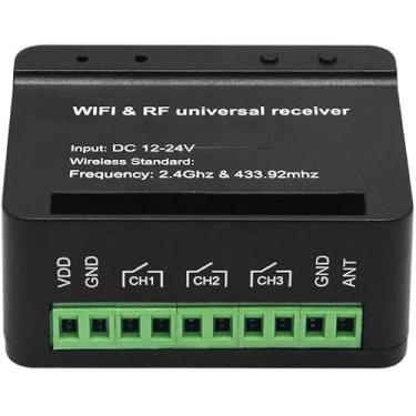 Imagem de X X-HOUSE Controle universal SM18-03W WiFi e RF, relé de interruptor remoto WiFi com função RF, controle remoto inteligente de aplicativo para abridor de portão deslizante automático, abridor de porta