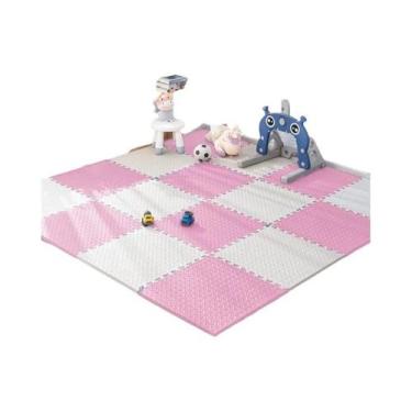 Imagem de Tapete De Espuma Rosa Para Bebês, Para Engatinhar E Exercitar, Tapete 