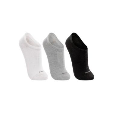 Imagem de Kit 3 Pares de Meias Esportiva Invisível Lupo 3270-089, Branco, 33/36