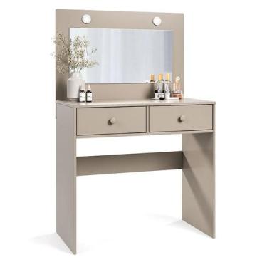 Imagem de Penteadeira Camarim e Banqueta Maia com Almofada Mani  Luapa Móveis