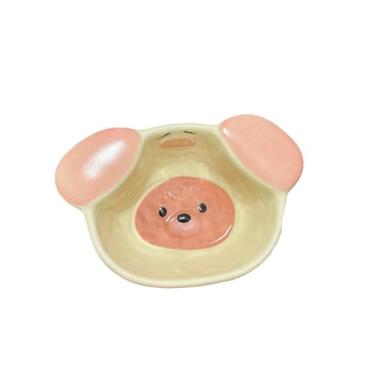 Imagem de Prato quente doméstico de animais de desenho animado personalidade criativa molho de cerâmica vinagre prato-porco