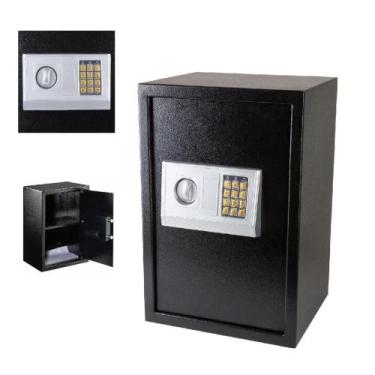 Imagem de Cofre com senha eletrônico 50cm 2 bandejas fechadura para documentos j