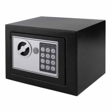 Imagem de Cofre eletronico digital com chave em aco teclado fechadura eletronica