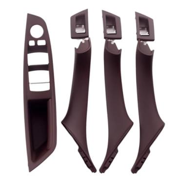 Imagem de Lhd Rhd Bege Preto Marrom Ostra Interior Do Carro Apoio De Braço Da Porta Dentro Puxar Conjunto Compatível Com Bmw Série 5 F10 F11 523i 525i 528i 530i(LHD Moka)