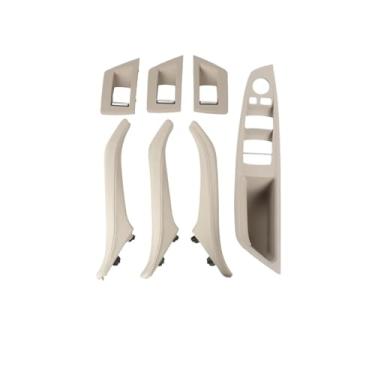 Imagem de Painel Regulador De Janela Da Porta Interior Guarnição Couro Puxar Alça Capa Interna Braço Compatível Com Bmw Série 5 F10 F11lhd Rhd(RHD Oyster)