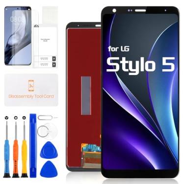 Imagem de Tela de substituição para LG Stylo 5 LM-Q720 Q720MS/US Q720CS/PS Tela LCD de 6,2 polegadas para LG Stylo 5 Tela sensível ao toque para LG Stylo 5 digitalizador conjunto completo com ferramentas de