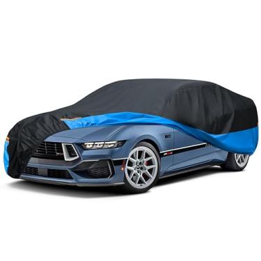 Imagem de Capa de carro à prova d'água para todos os climas ao ar livre à prova de vento à prova de poeira proteção UV serve para Coupe Ford Mustang 1994-2024, Chevrolet Corvette, Audi R8 etc.