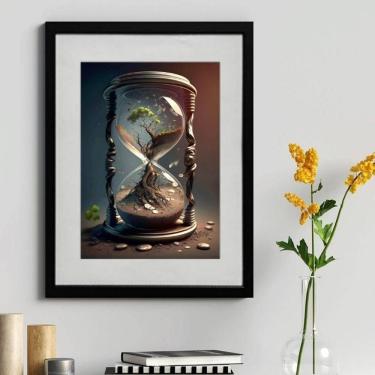 Imagem de Quadro Decorativo Ampulheta Árvore 60X48Cm