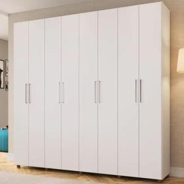 Imagem de Guarda-Roupa Casal 8 Portas 4 Gavetas BRANCO 2022 - Percasa 2,03m x 2,