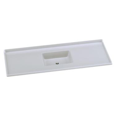 Imagem de Pia De Cozinha Mármore Sintético 150x55cm Multimóveis Cr20481 Gelo