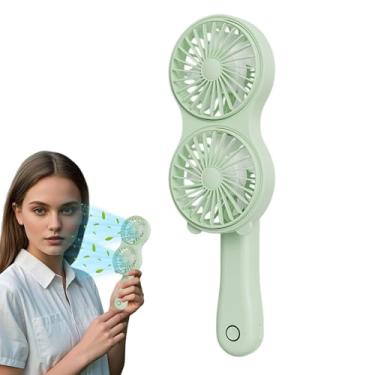 Imagem de Ventilador De Mão, Ventiladores Pessoais Pequenos, 3 Velocidades Recarregável para Clima Quente, para Escritório, Corrida, Jardinagem, Casamento, Caminhada, Churrasco e Praia