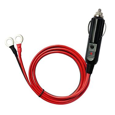 Imagem de LUVMOXE Cabo de extensão para isqueiro de carro resistente 12V 24V 14AWG, cabo adaptador de isqueiro macho 15A para inversor de carro, bomba de ar, copo elétrico etc. - 1 m
