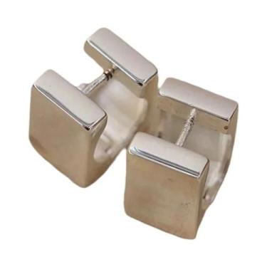 Imagem de Brincos De Argola Prateados Para Mulheres, Moda Coreana, Minimalistas,