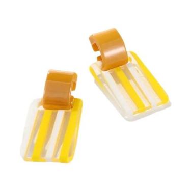 Imagem de Brincos Grandes Coloridos Para Mulheres, Tendência 2024, Joias De Moda