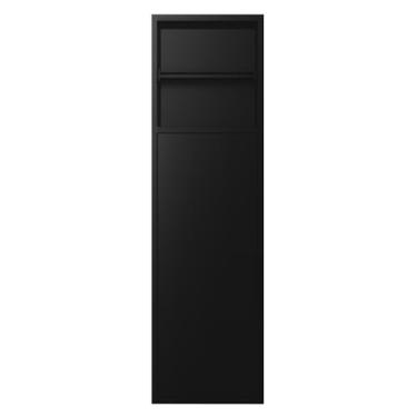 Imagem de Nicho de chuveiro de aço inoxidável preto - Organizador de banheiro à prova d'água para artigos de higiene pessoal, xampu e papel higiênico - Prateleiras de armazenamento de alcova embutidas para